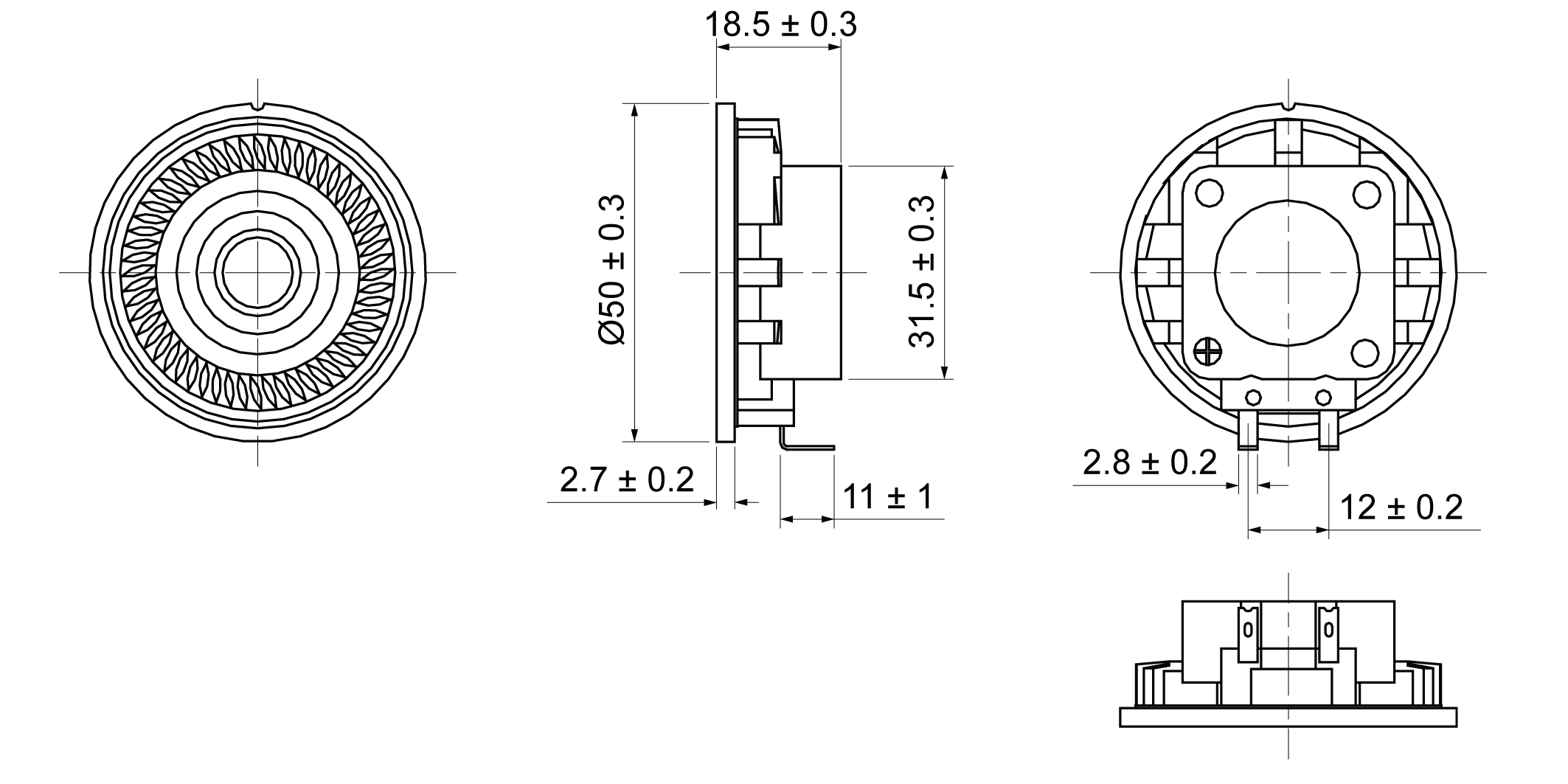 OSS01-50-18A1.0W8-T Mechanical Drawing